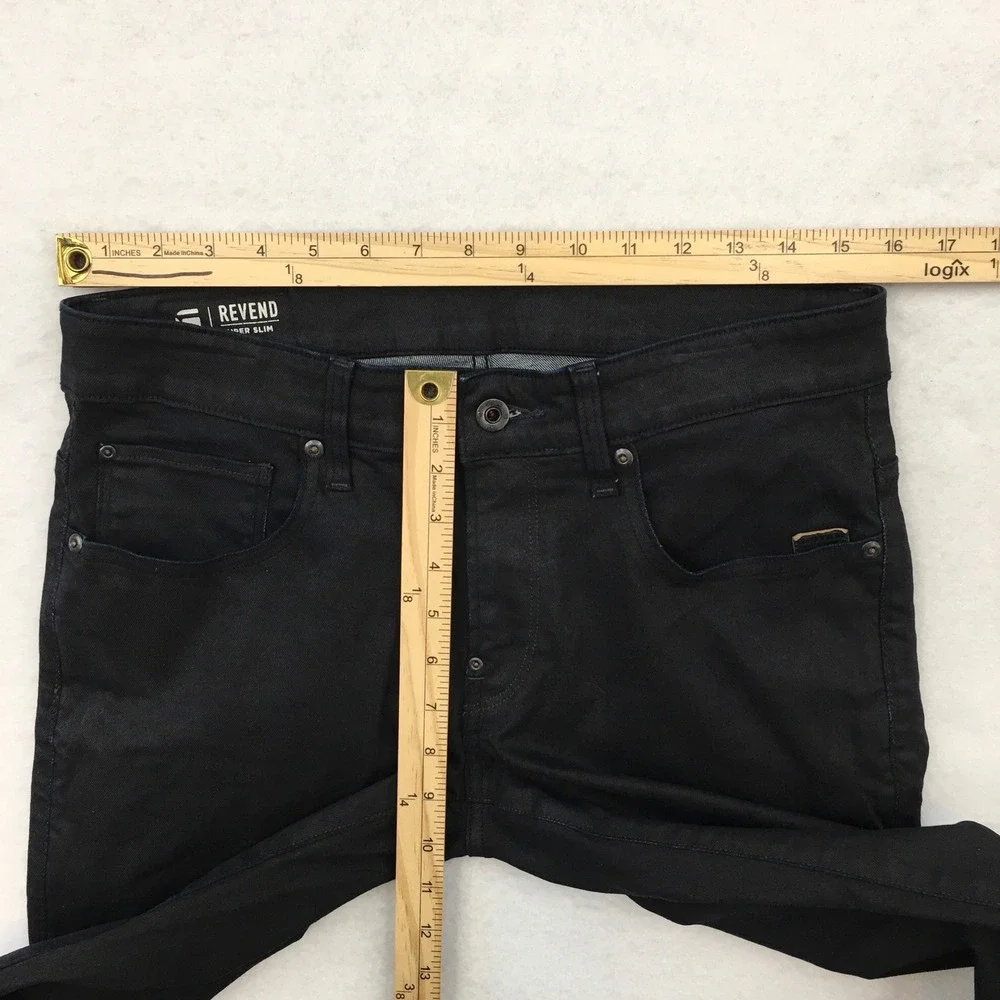 G-Star Raw Revend Super Slim Black Jeans Mens 32x34 Denim Pants